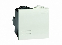 DKC BRAVA Выключатель одноклавишный в к/к белый 2мод